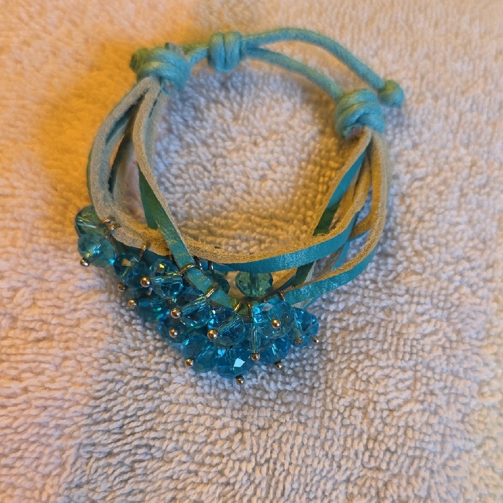 Blue Beaded Bracelet